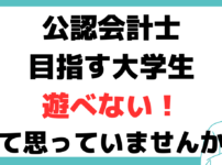 公認 会計士 大学生 遊べ ない